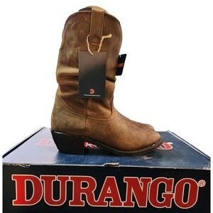 Durango® (Women's 8.5 M) Distressed Tan Slouch Western Boot